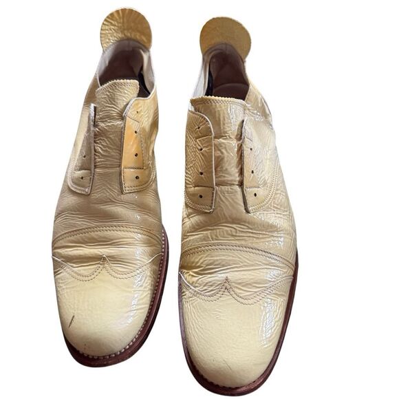 Jil Sander Cream Patent Leather Slip On Oxfords - Picture 3 of 10